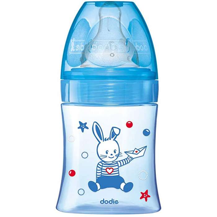 DODIE BIB INI+ 150ML BLEU BÂTEAU 0-6 M TET RONDE 3 VIT D1 