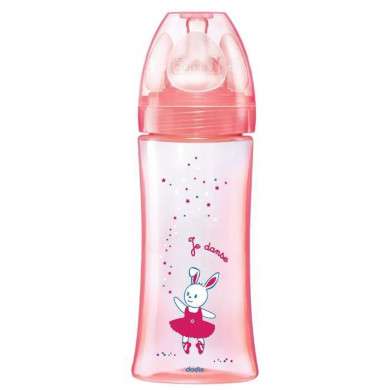 DODIE BIB INI+ 330ML ROSE DANSE +6 M TET RONDE 3 VIT D3
