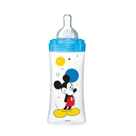 DODIE BIBERON INITIATION+ 330ML MICKEY BLEU +6 M TET RONDE 3 VIT D3