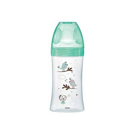 DODIE BIBERON ANTI COLIQUE TETINE RONDE 3 VITESSES 270ML VERRE 0-6 MOIS