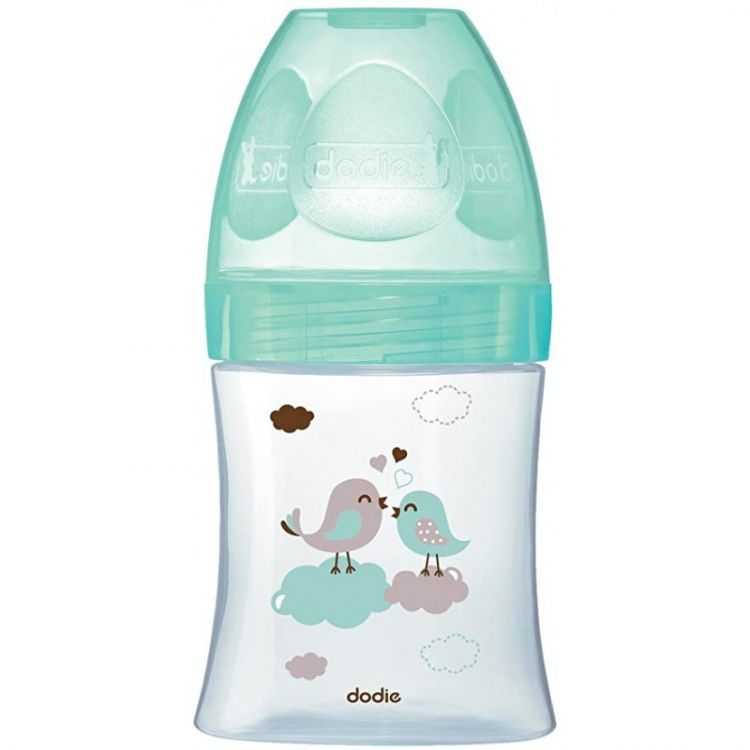 DODIE BIBERON ANTI COLIQUE TETINE RONDE 3 VITESSES 150 ML VERRE 0-6 MOIS