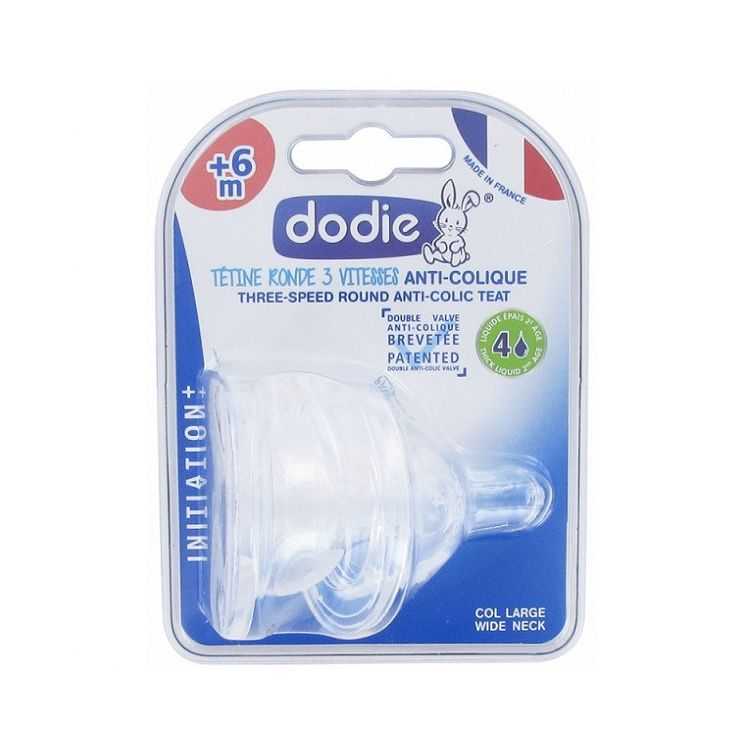 DODIE TETINE INI+ ANTI COLIQUE D4 +6M LIQUIDE EPAIS X2