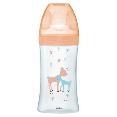 DODIE BIB SENS+ VERRE 270ML BEIGE BICHE 0-6 M TÉT PLATE D2