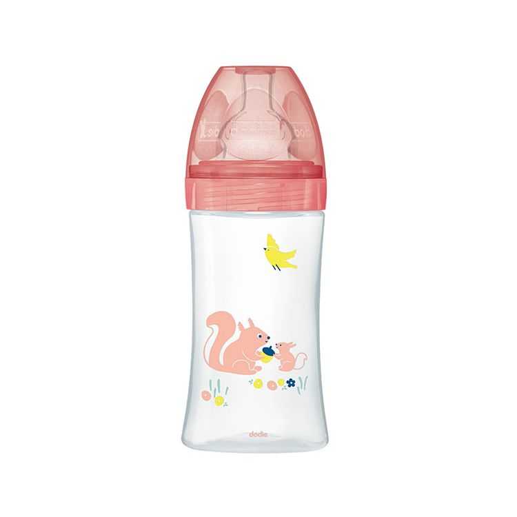 DODIE BIBERON ANTI COLIQUE TETINE PLATE + 270ML JARDIN 0-6 Mois
