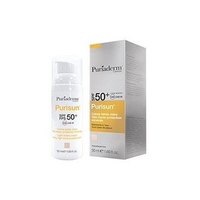 Puriaderm Purisun crème Solaire Teintée Claire SPF50+ (50ml)