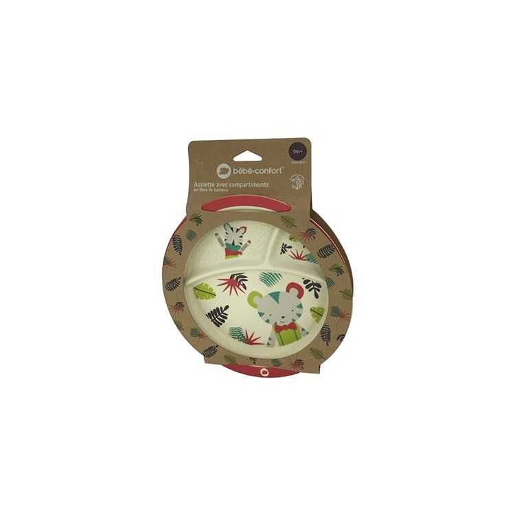 BEBE CONFORT ASSIETTE D’APPRENTISSAGE AVEC COMPARTIMENTS BAMBOO JUNGLE VIBES 9 MOIS+