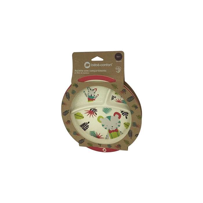 BEBE CONFORT ASSIETTE D’APPRENTISSAGE AVEC COMPARTIMENTS BAMBOO JUNGLE VIBES