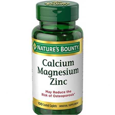 Natures Bounty Calcium Magnésium & Zinc 100 comprimés 