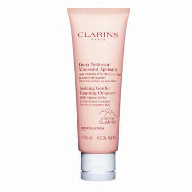 Clarins Doux Nettoyant Moussant Peaux Sèches ou Sensibles 125ml