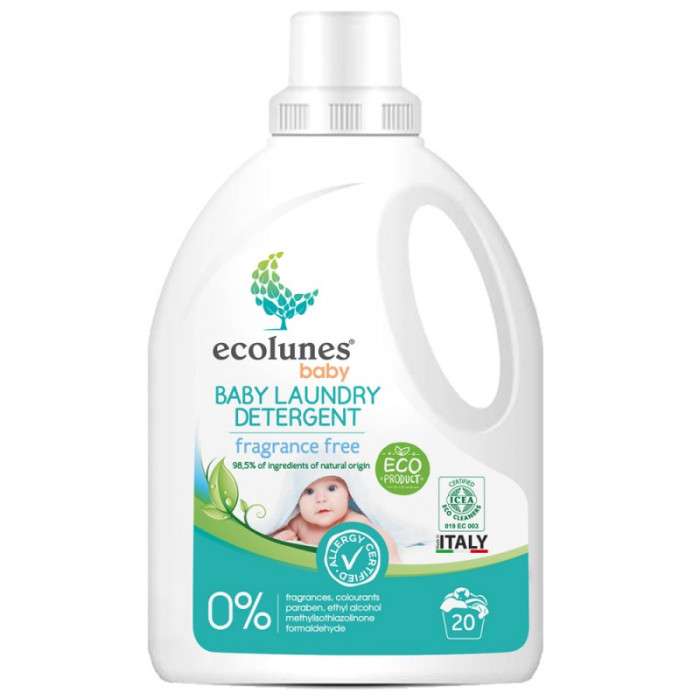 Ecolunes Lessive bébé écologique et Hypoallergénique - 20 lavages 1 L