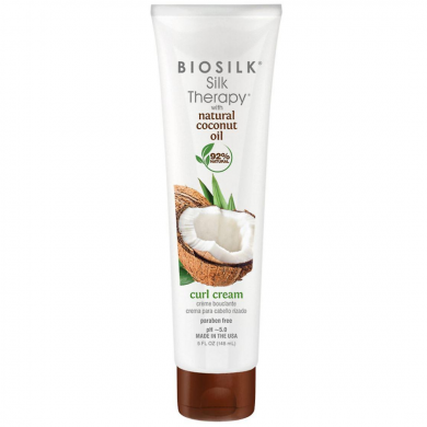 BIOSILK SILK THERAPY ORGANIC COCONUT OIL CURL CREAM