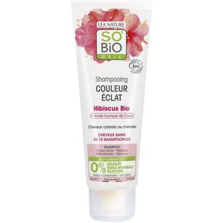 SO BIO SHAMPOING COULEUR ECLAT HIBISCUS BIO ET ACIDE LAURIQUE DE COCO 250 ML