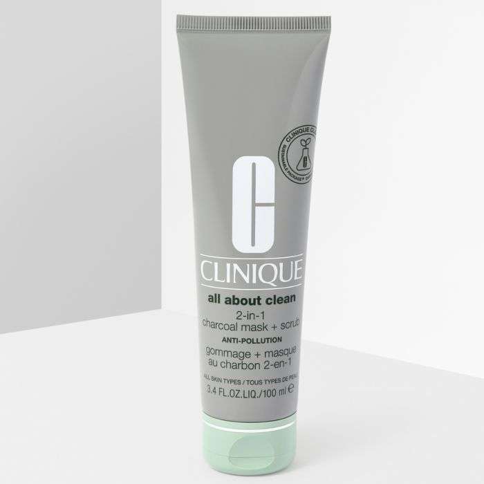 CLINIQUE all about clean 2-in-1 charcoal mask + scrub