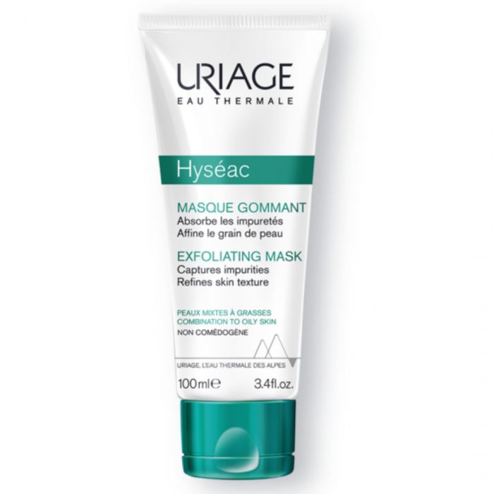 URIAGE HYSEAC MASQUE GOMMANT 100ML ABSORBE LES IMPURETÉS - LISSE LE GRAIN DE LA PEAU