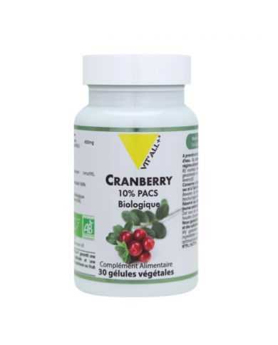 VITALL+ cranberry 10% Pacs biologique 30 gelules