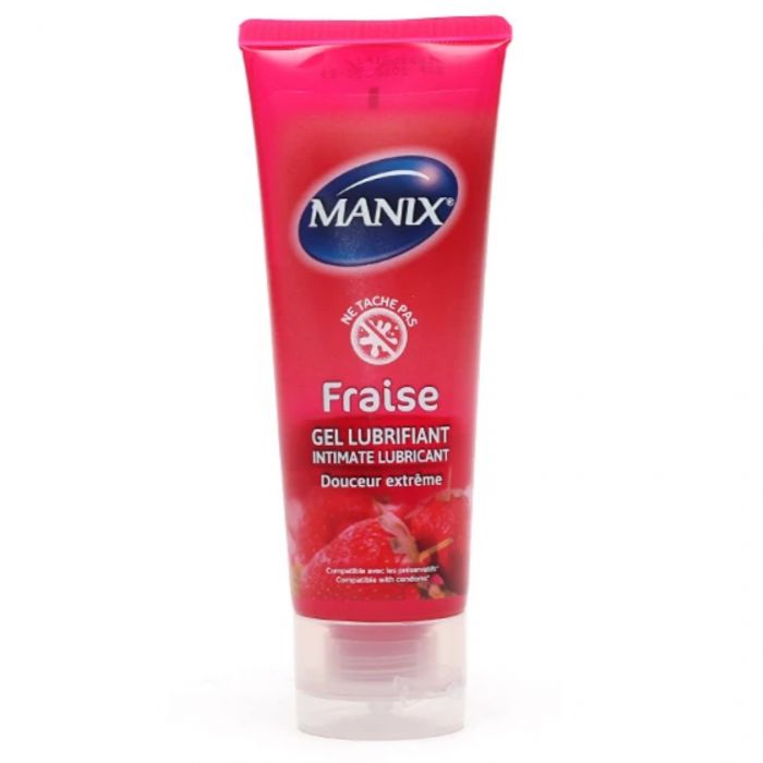 Manix Gel Lubrifiant à la fraise (80 ml)