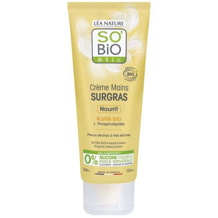 SO BIO Creme mains SURGRAS NOURRIT 75ML
