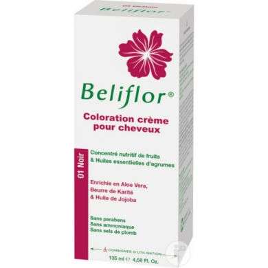 BELIFLOR coloration pour cheveux 01 noir 135ml