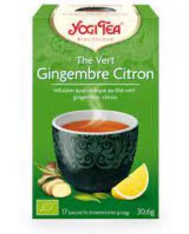 YOGI TEA  THE VERT GINGEMBRE CITRON 17 SACHETS