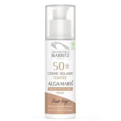 BIARRITZ Alga Maris creme solaire teinté beige spf50