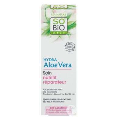 SO BIO creme nutritive Aloe vera peaux sensibles et reactives 50ml