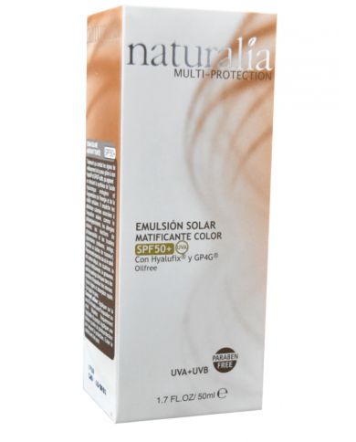 NATURALIA EMULSION SOLAIRE MATIFIANTE COULEUR 50 ML SPF 50+ 