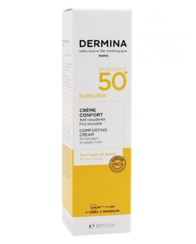DERMINA SUNLINA CREME CONFORT SPF50 - 40 ML