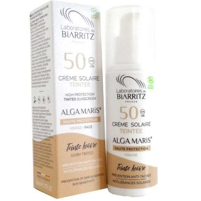 BIARRITZ Algamaris creme solaire teint ivoire spf50
