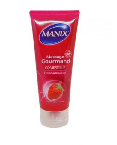 MANIX MASSAGE GOURMAND COMESTIBLE FRAISE ONCTUEUSE 200 ML