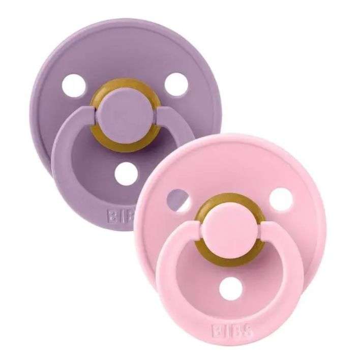 BABYFIVE set de 2 sucettes Lavender / Baby Pink 0-6 mois