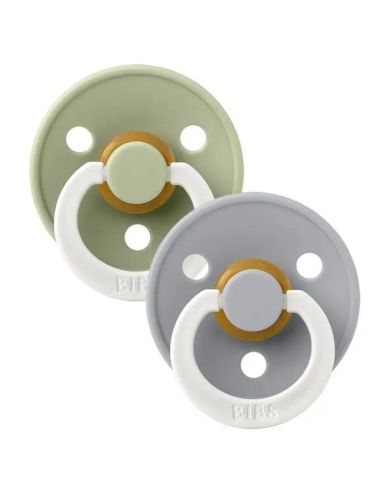 BIBS SET DE 2 SUCETTES SAGE GLOW CLOUD GLOW 0-6 MOIS