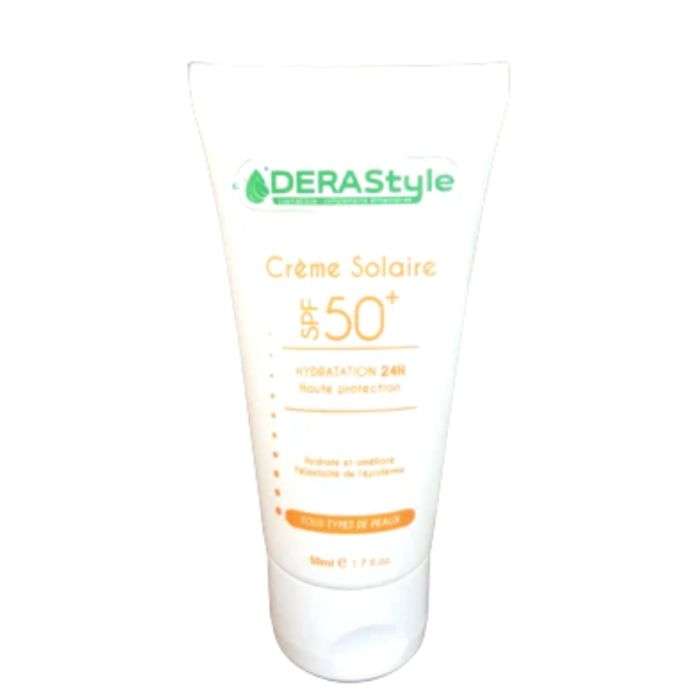 DERASTYLE creme solaire spf 50+ hydratation 24h