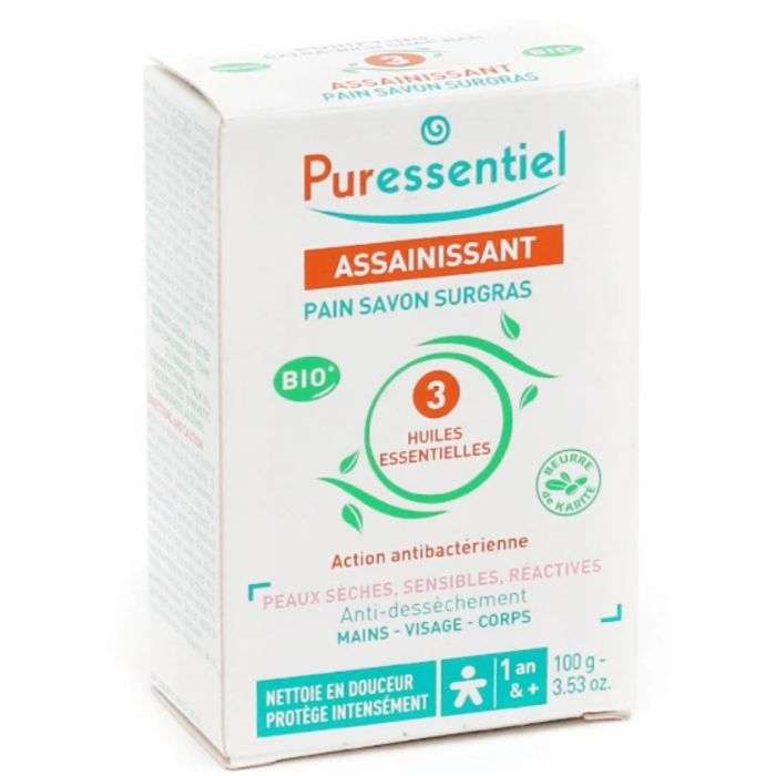 PURESSENTIEL ASSAINISSANT pain savonsurgras 100g