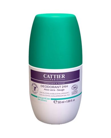 CATTIER DEODORANT 24 H ALOE VERA SAUGE 50 ML