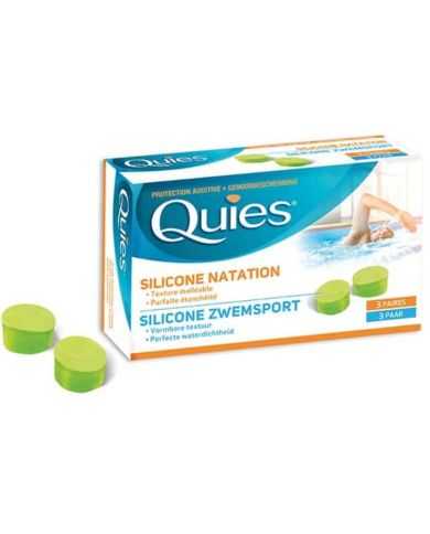 QUIES SILICONE NATATION ADULTE 3 PAIRES