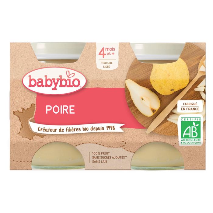 Babybio Petit pot poire de Provence 2 x 130 g