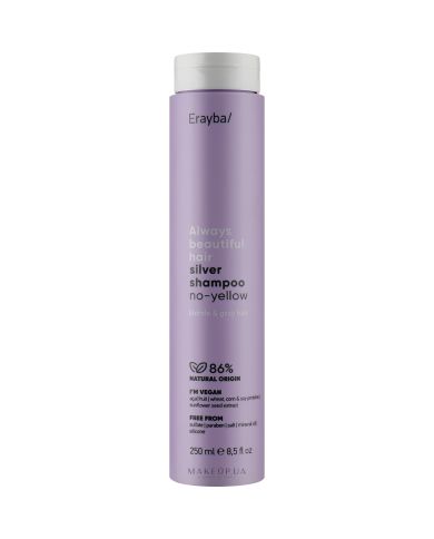 ERAYBA ALWAYS BEAUTIFUL HAIR SILVER SHAMPOING NO YELLOW 250 ML