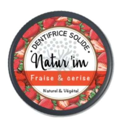 Natur'im enfant saveur fraise dentifrice solide