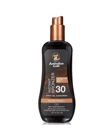 AUSTRALIAN GOLD BRONZANT INSTANTANE SPRAY GEL ECRAN SOLAIRE SPF30- 237ML