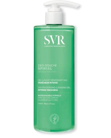 SVR SPIRIAL DEO DOUCHE GEL LAVANT DEODORANT FRAICHEUR INTENSE 400 ML
