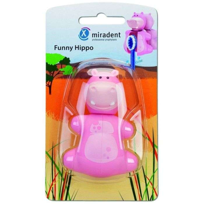 MIRADENT porte Brosse a dent funny hippo