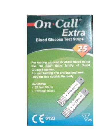 ON-CALL EXTRA blood glucose test strips25