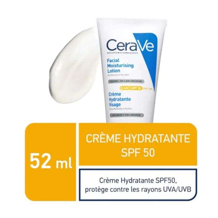 CERAVE creme hydratante visage spf 50