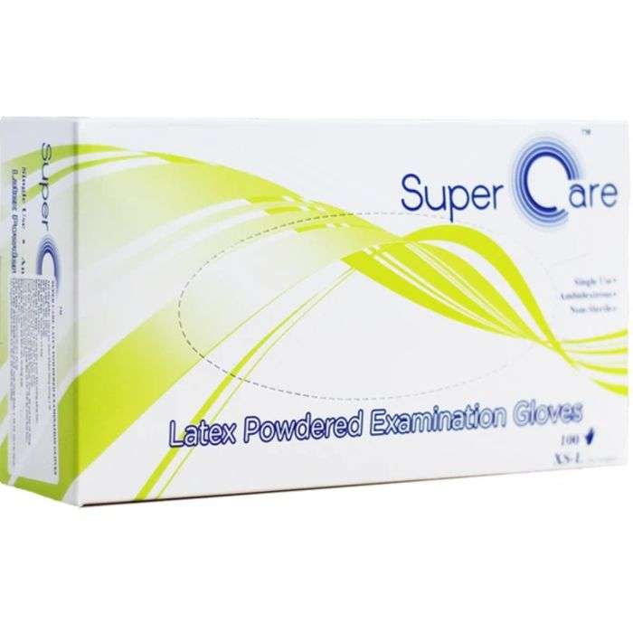 SUPERCARE Latex powdered examination gloves