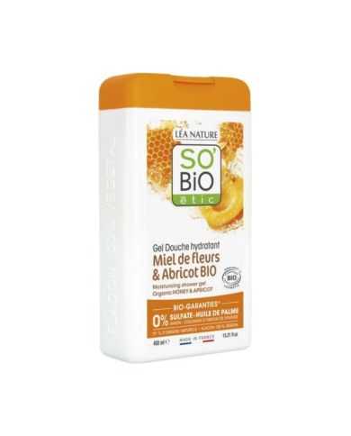 SO BIO GEL DOUCHE HYDRATANT AU MIEL DE FLEURS ET ABRICOTS BIO 450 ML