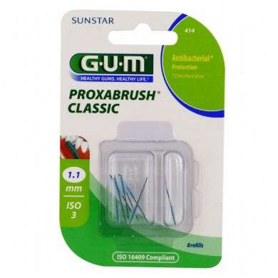 Gum Proxabrush Classic 414 brossette interdentaire 1,1 mm x8 