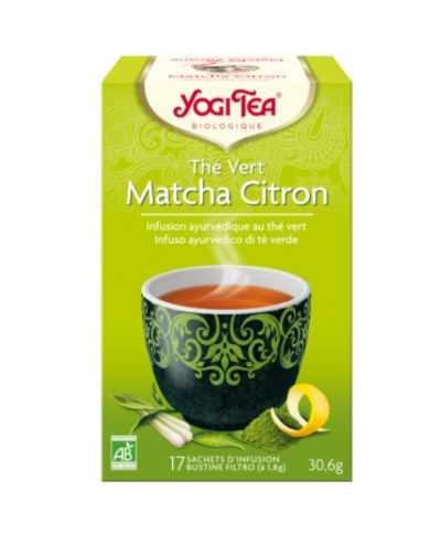 YOGI TEA THE VERT MATCHA CITRON 17 SACHETS 
