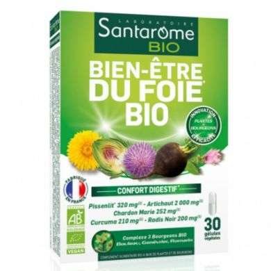 santarome bio bien etre du foie 30gelules