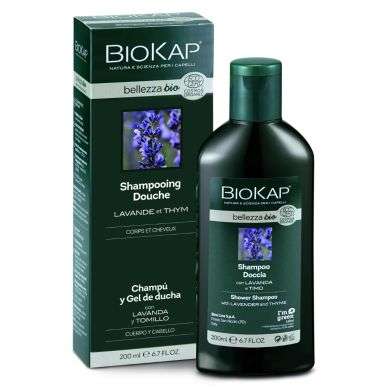 Biokap shampoing douche cheveux et corps lavande