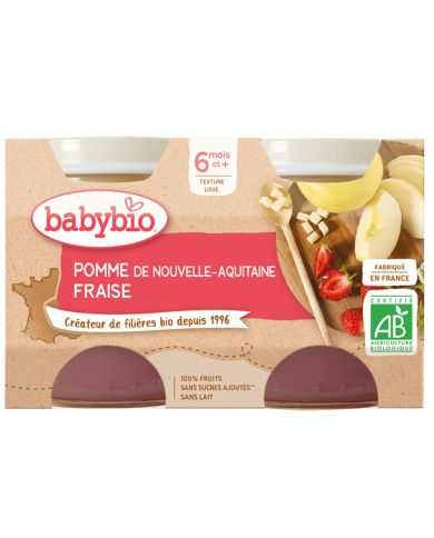 BABYBIO Pomme de nouvelle-aquitaine fraise 6 mois